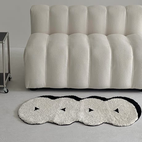 rug-03085　Cloud Monotone Rug