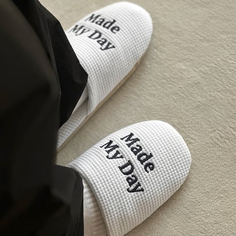 slipper-03012　Made My Day Waffle Room Shoes Slippers