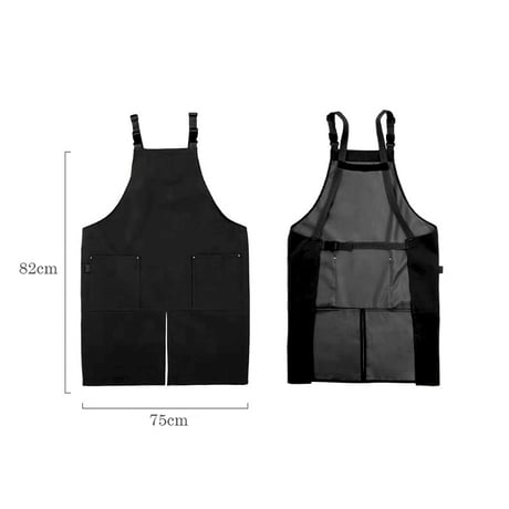 apron-03033　Waterproof Adjustable Buckle Work Apron Black