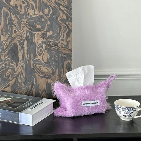 tissuebox-03069　Shaggy Knit Tissue Case