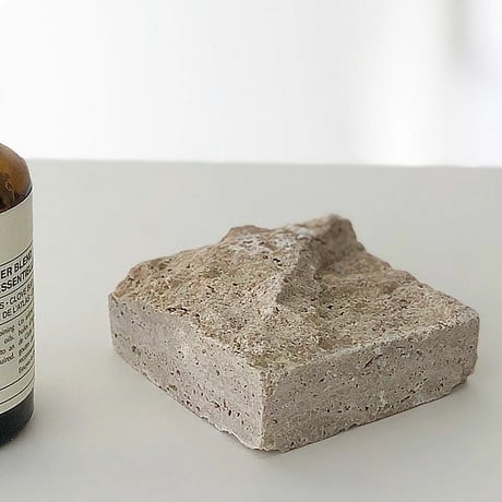 aromastone-03001　Natural Marble Travertine Aroma Stone