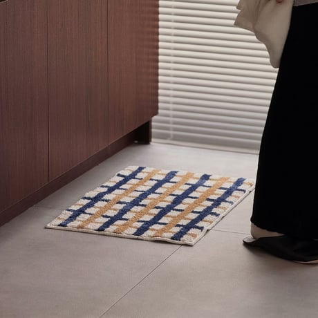 mat-03092　Crosscolor Check Rug 40×60cm