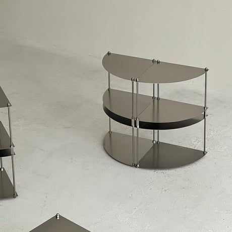 rack-03065　Stainless Steel Corner Fan Shaped Modular Shelf