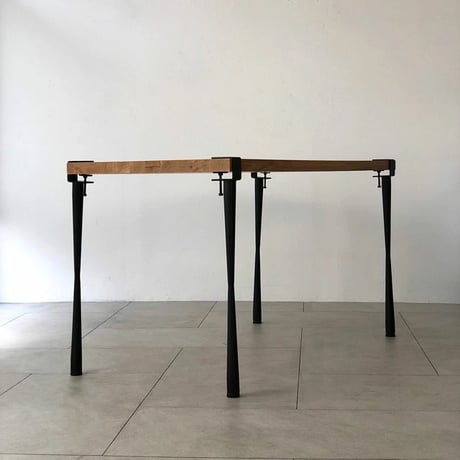table-03070　Constriction 4iece Set Clamp Iron Legs Table Legs
