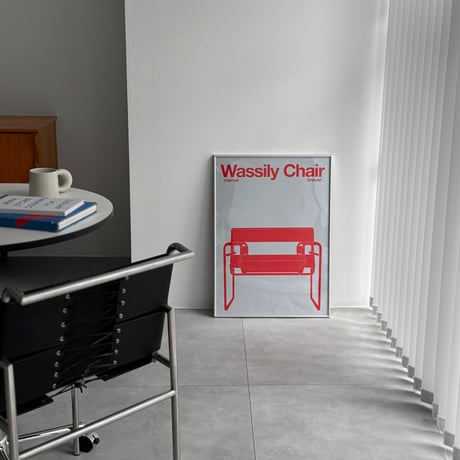 poster-03164　Wassily Chair Art Poster Red 70×50cm