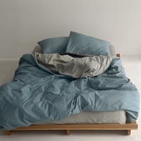 beddingsets-03017　Blue×Gray Reversible Bedding Sets