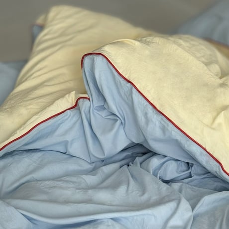 beddingsets-03024　Blue×Yellow Piping Reversible Bedding Sets