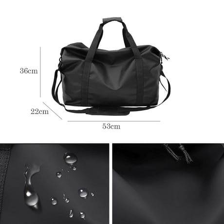 bag-03114　Waterproof GYM Black Boston Bag