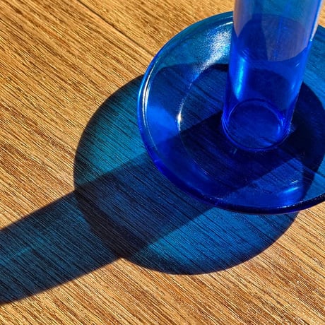 candle-03115　Handle Equipped Colored Glass Candle Holder