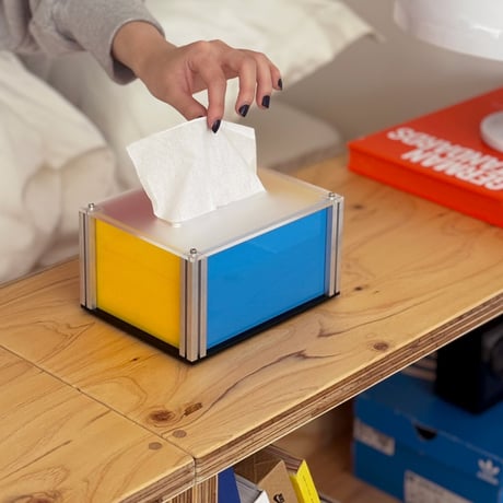 tissuebox-03089 Aluminum Frame Color Acrylic Tissuecase