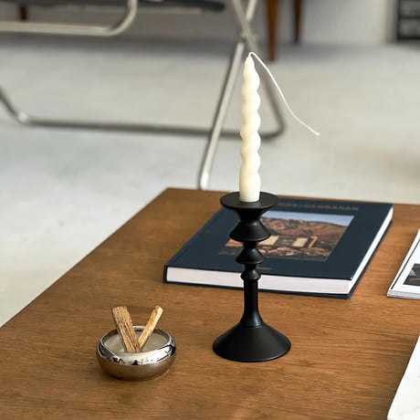 candle-03112　Wood Candle Stand Black 3 Types