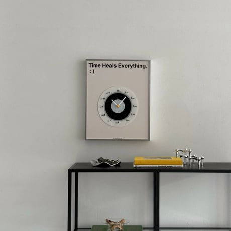 clock-03078　【Switch Concealment】 Time Heals Everything Panel Wall Clock