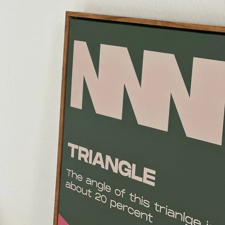 poster-03107　Triangle Geometric Art Poster With Frame 60×40