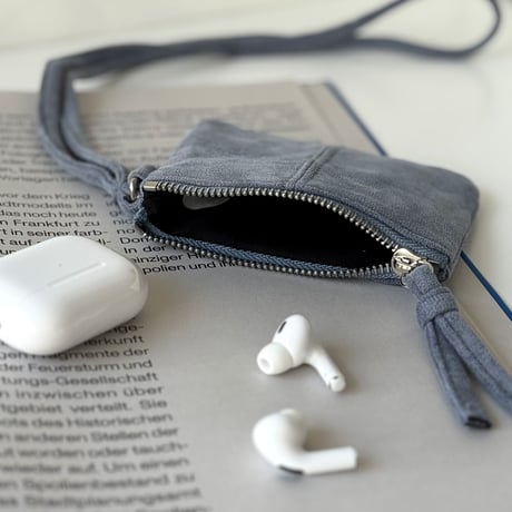pouch-03002　Suede Mini Neck Pouch