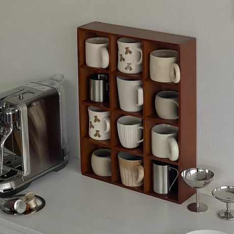wallrack-03049　Natural Wood Cup Shelf 52×40