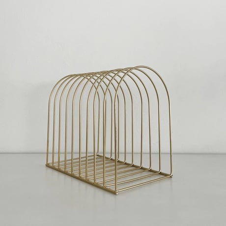 magazinerack-03010　Arch Iron Bookstand Magazine Rack Gold