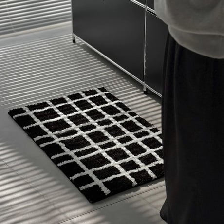 mat-03089　Grid Design Rug 50×80