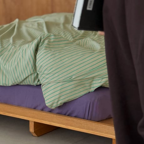 beddingsets-03138　Green×Purple Stripe Bedding Sets