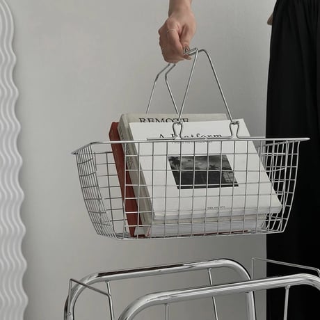 wagon-03002　Steel Caster Wagon With Basket And Handle