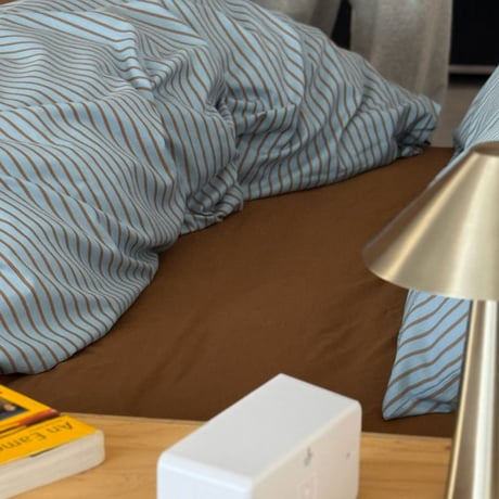 beddingsets-03139　Light blue×Brown Stripe Bedding Sets