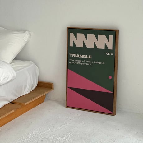 poster-03107　Triangle Geometric Art Poster With Frame 60×40
