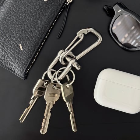 keyring-03004　Stainless Steal Snap Hook×Straight Shackle Keyring
