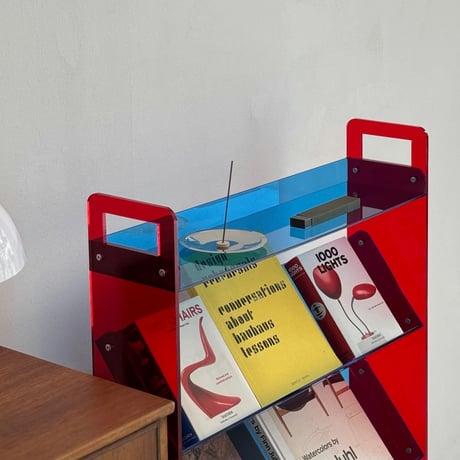 rack-03085　Bicolor Acrylic Display Magazine Rack