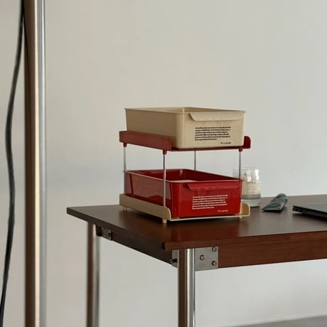 rack-03087　Bicolor Drawer Rack 2Tier