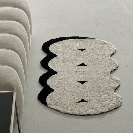 rug-03085　Cloud Monotone Rug