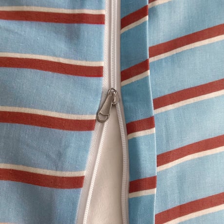 beddingsets-03157　Light Blue×Red  Stripe Bedding Sets