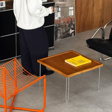 table-03220　Natural Wood Square Coffee Table 60×60cm