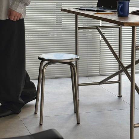stool-03017　Stainless Steel Round Stool