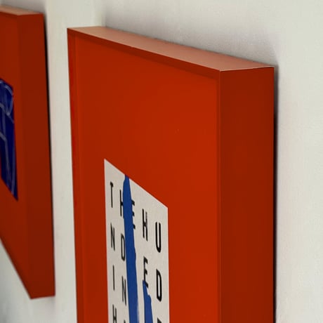 poster-03156　Red × Blue × White Art Panel 40×40cm
