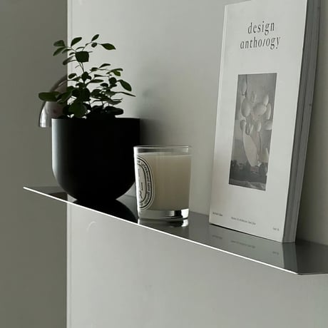 shelf-03033　Silver Wall Rack Long 100cm