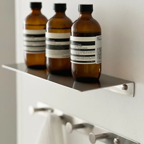 shelf-03032　Stainless Steel Wall Shelf 30cm/Wall Hook 37cm