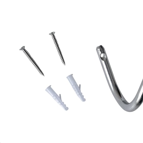 wall-03117　Loop Silver 5 consecutive Hook Iron