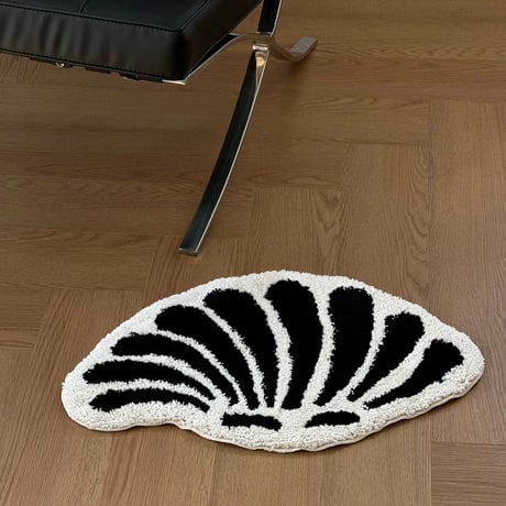 rug-03082　Shell Monochrome Rug 40×64/70×111