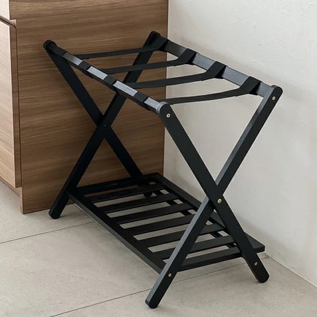 rack-03021　Black Folding Luggage Rack
