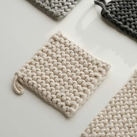 potstand-03012　Square Cotton Rope Knitted Pad Trivet Coaster