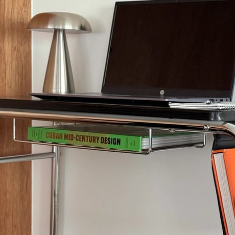 table-03192　Black Side Pocket Desk with Casters