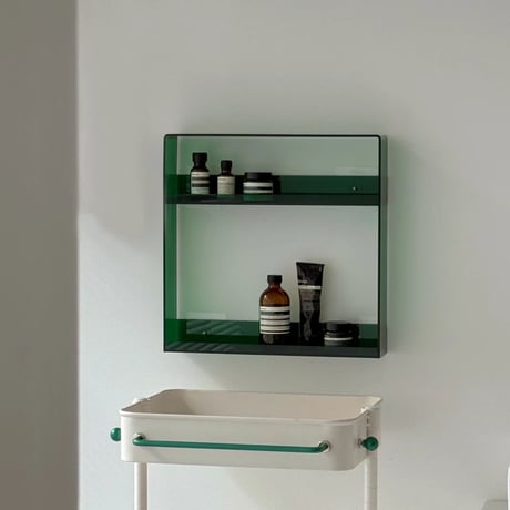 wallrack-03057　Color Acrylic Open Wall Shelf 2Tier