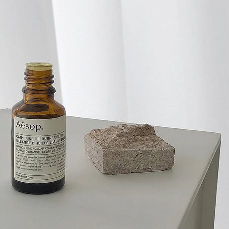aromastone-03001　Natural Marble Travertine Aroma Stone