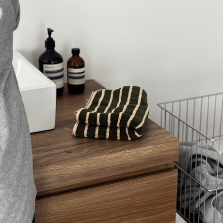 towel-03034　Stripe Microfiber Face Towel/Set of 3