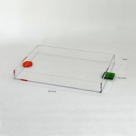 tray-03141　Color Handle Clear Tray
