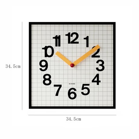 clock-03083　Grid Pattern Square Wall Clock