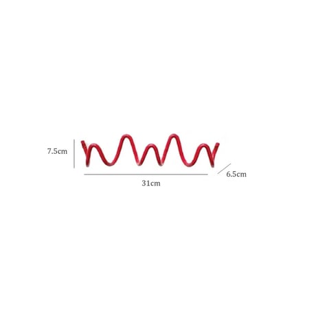 wall-03100　Loop Red 3-hook Iron