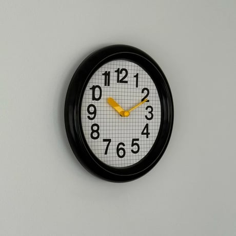 clock-03102　Color Needle Grid Pattern Round Wall Clock
