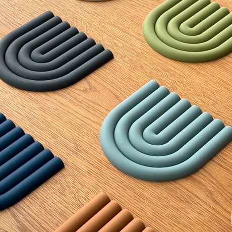 potstand-03037　Rainbow Silicone Trivets/Set of 2