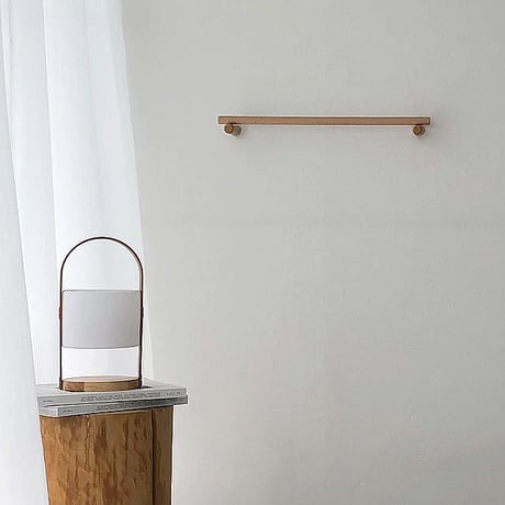 wall-03066　Wooden Hanger Bar 60cm Solid Wood