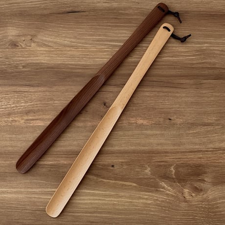 shoehorn-03002　Wooden Beech Long Shoehorn